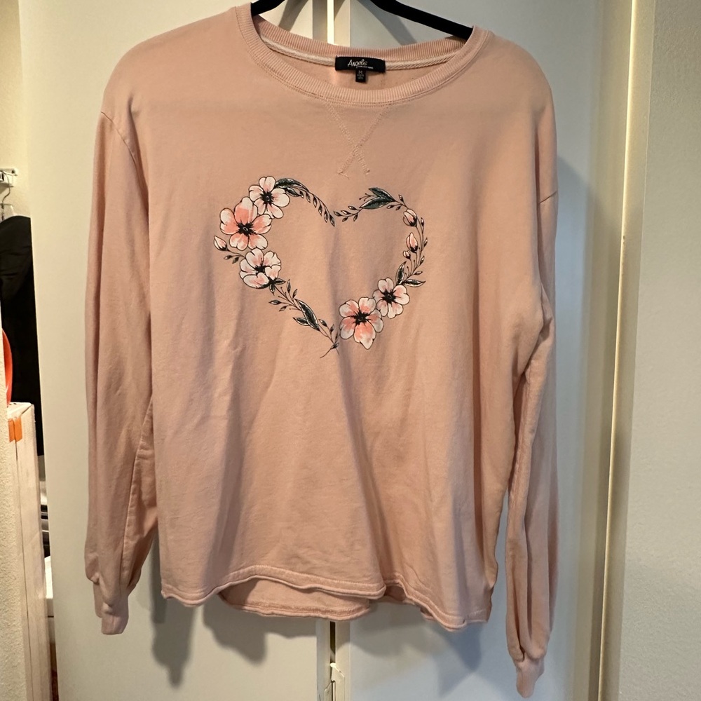 Angels Soft Pink Knit Top Medium Sweatshirt